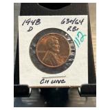 1948-D Lincoln Wheat Cent MS-63/64 RB