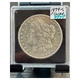 1879-S Morgan Silver Dollar in Display Case