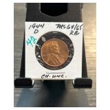 1944-D Lincoln Wheat Cent MS64/65 RB