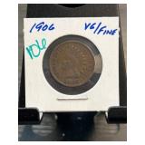 1906 Indian Head Cent Coin in VG/Fine Condition