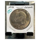 1972 Eisenhower Dollar Coin in CHUNC Condition