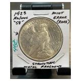 1923 Peace Dollar with Mint Error