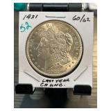 1921 Morgan Silver Dollar, Choice Uncirculated