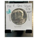 1966 P Silver Kennedy Half Dollar Coin