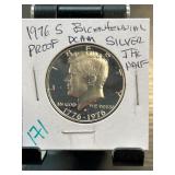 1976-S Proof Silver Bicentennial JFK Half Dollar