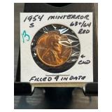 1954-S Lincoln Cent Mint Error Coin