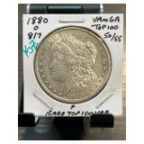 1880-O 8/7 Morgan Dollar VAM-6A Top 100