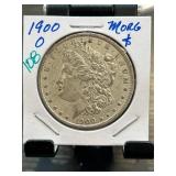 1900-O Morgan Silver Dollar in Holder