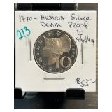 1970 Austria Silver 10 Schilling Coin Proof