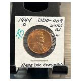 1944-D Lincoln Wheat Cent DDO-009 64/65 RD