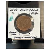 1948-S Mint Error Lincoln Cent