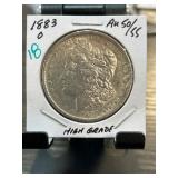 1883-O Morgan Silver Dollar, High Grade