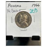 1966 Panama 1/4 Balboa Coin