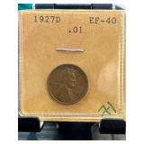 1927-D Lincoln Wheat Cent EF-40