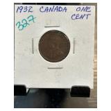 1932 Canada One Cent Coin
