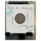 1925-D Mercury Dime in Holder