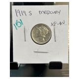 1919-S Mercury Dime in XF-AU Condition