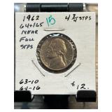 1962 Jefferson Nickel with Handwritten Notes