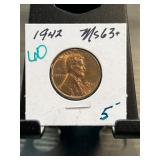 1942 Lincoln Wheat Cent Graded MS63+