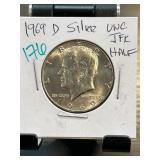 1969-D Uncirculated JFK Half Dollar Coin