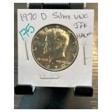 1970-D Uncirculated JFK Silver Half Dollar
