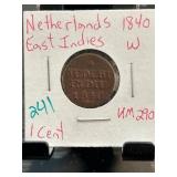 Netherlands East Indies 1840 1 Cent Coin