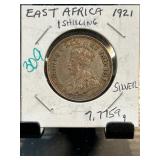 1921 East Africa 1 Shilling Coin