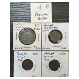 Four Portuguese Coins Assorted Dates