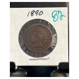 1890 Indian Head One-Cent Coin