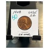 1948 Lincoln Wheat Penny CH. UNC