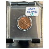 1949 Lincoln Wheat Cent in Clear Holder
