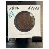 1896 Indian Head One-Cent Coin