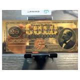 24K Gold-Layered $20 Collectible Note