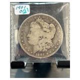 1901 Morgan Silver Dollar Coin