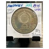 1974 Hungary 100 Forint Silver Coin