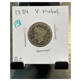 1884 Liberty Head V Nickel Coin