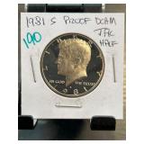 1981-S Proof Kennedy Half Dollar