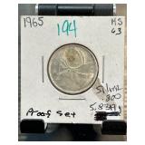 1965 Canadian Silver Coin in Holder