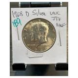 1968-D Kennedy Half Dollar UNC