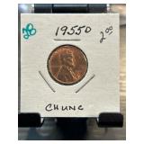 1955 D Wheat Penny in Coin Holder