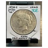 1928-S Peace Dollar VAM-6 Double Motto
