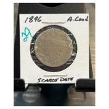 1896 Barber Dime Scarce Date Coin