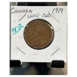 1919 Canada Large Cent Coin