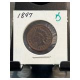 1897 Indian Head One Cent Coin