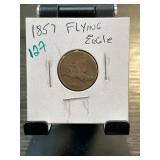 1857 Flying Eagle One Cent Coin