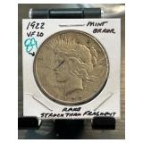 1922 Peace Dollar with Mint Error