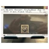 US #308 Mint Harrison Stamp