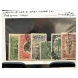 6 Liberia Postage Stamps, 1918 Issue