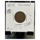 1875 Indian Head One Cent Coin