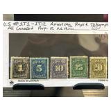 US Telegraph Stamps Set, Cancelled